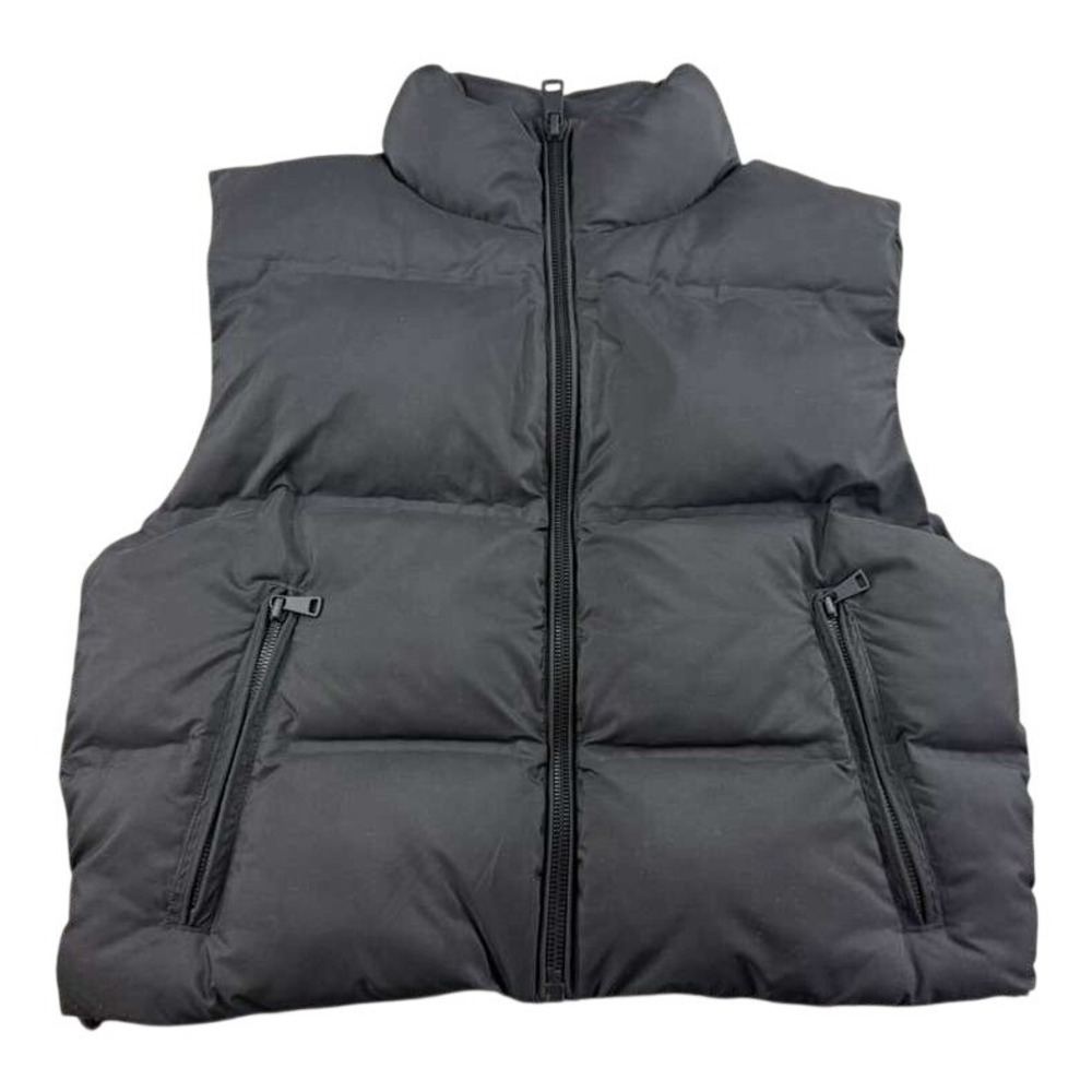 ZARA Puffer Vest Men S Black Padded Full Zip Pockets Stand Collar Full Zip Fall